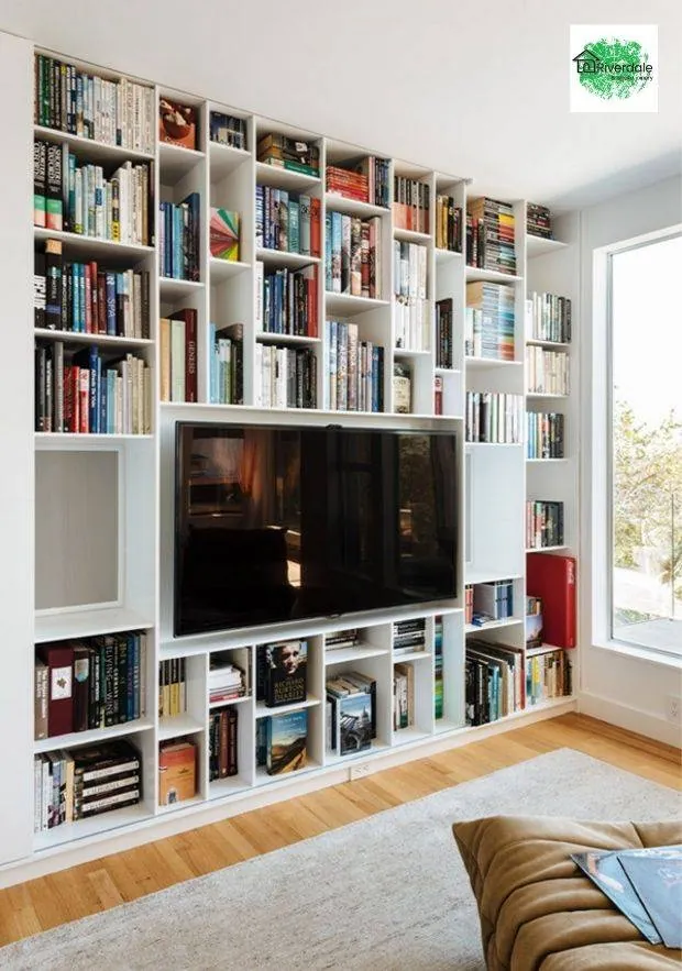 built in bookshelf tv unit