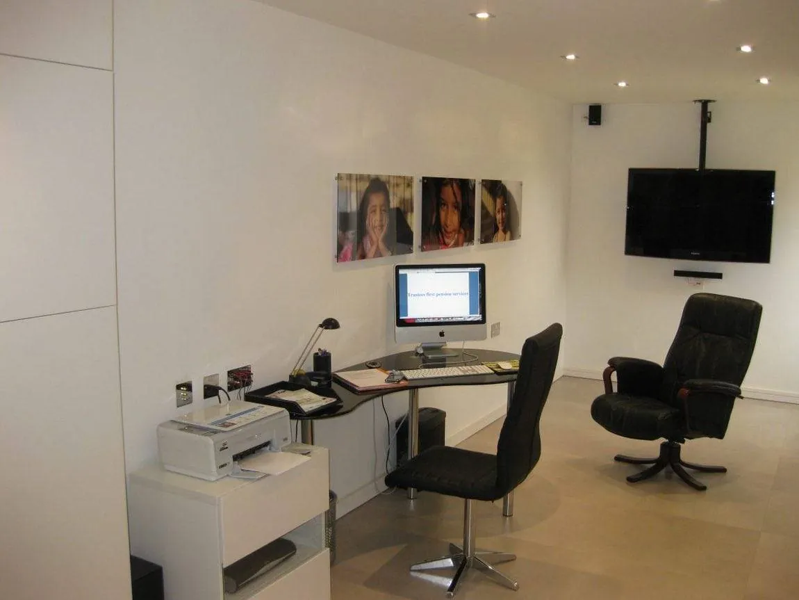 converted garage into a home office