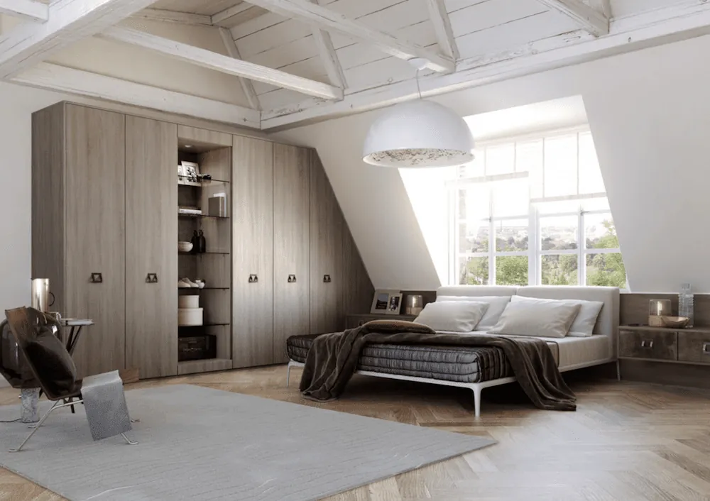 fitted furniture for angled ceilings