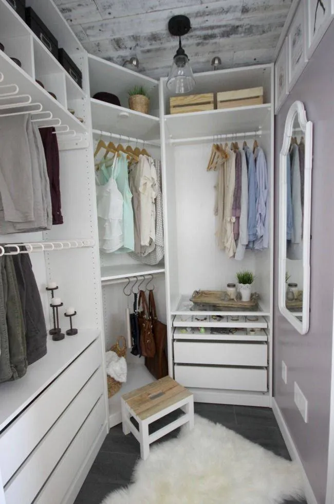fitted wardrobes walk in closet small Riverdale