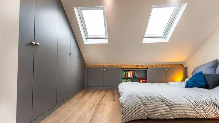 sloping bespoke bedroom furniture
