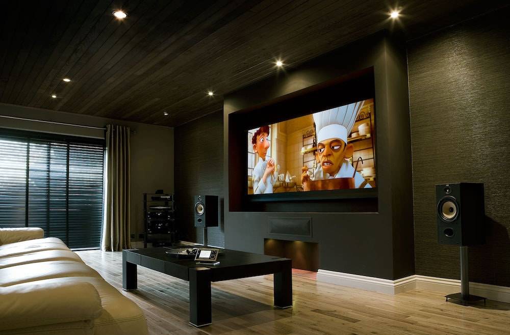 bespoke garage conversion to a home cinema